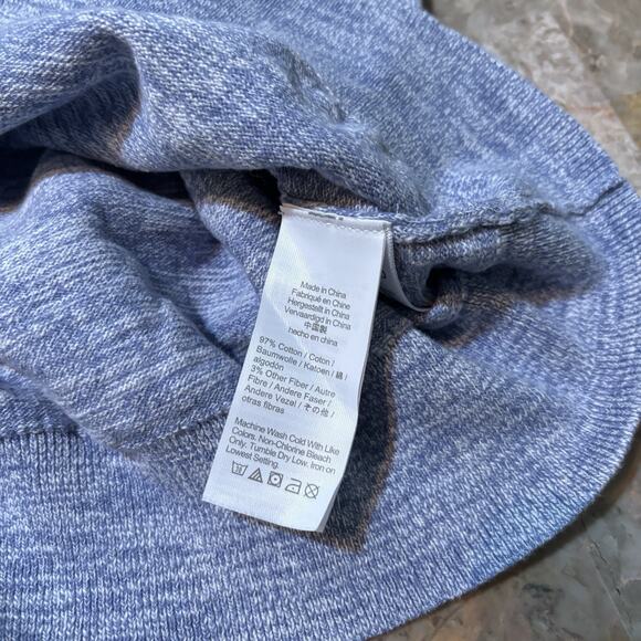 J Crew Sweater Polo Shirt Mens 2XL Blue Cotton Blend Short Sleeve BZ522 - Picture 8 of 9